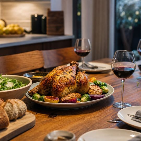 Family sharing a home-cooked dinner planned together