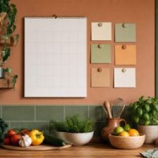 Weekly dinner calendar planned for a household