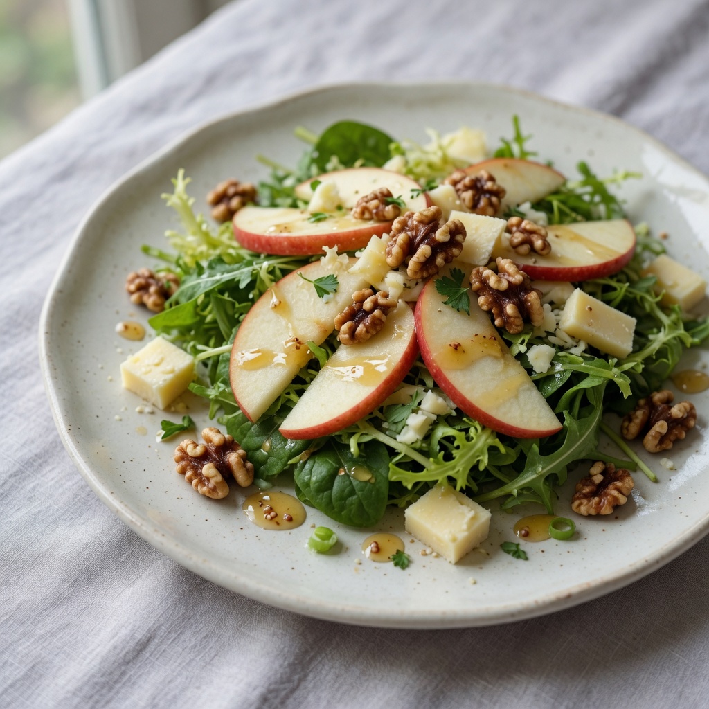 Apple, Cheddar, and Walnut Salad with Cider Vinaigrette