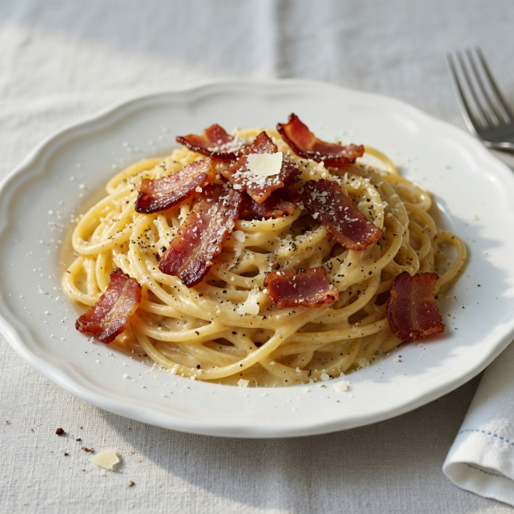 Bacon‑Parmesan Pasta Casserole