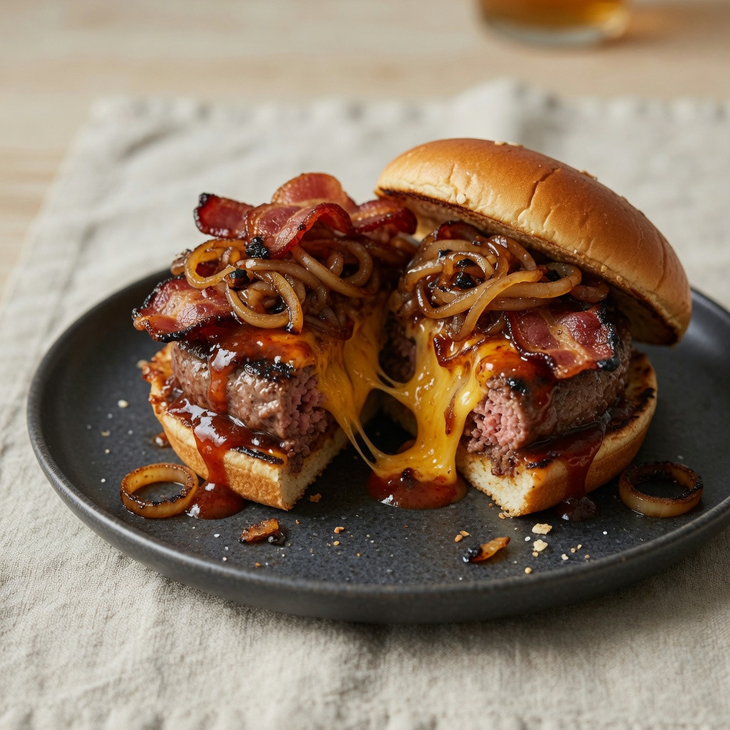 BBQ Bacon Stuffed Burger