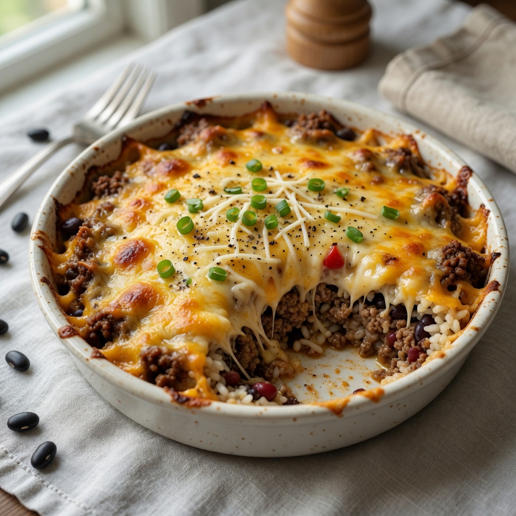 Cheesy Beef & Rice Casserole