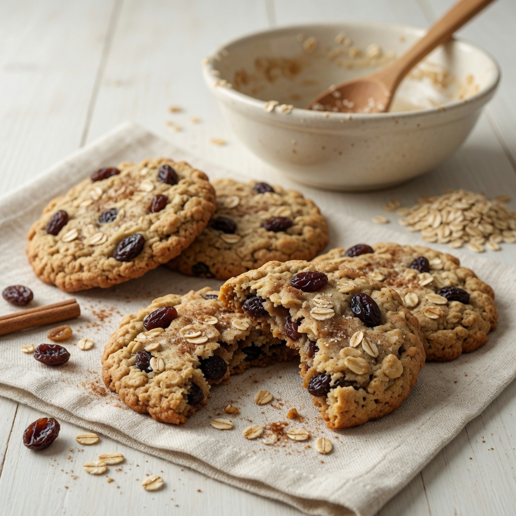 Chewy Oatmeal Raisin Cookies