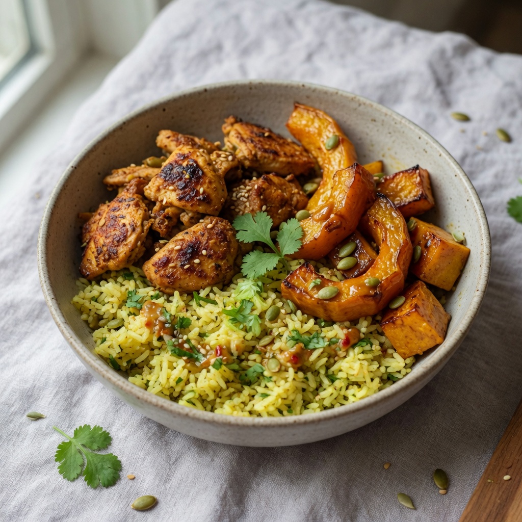 Chicken & Squash Rice Bowl