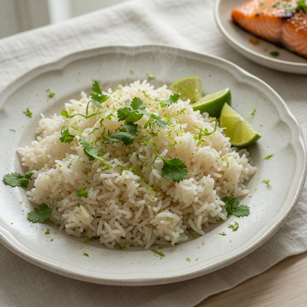 Coconut Jasmine Rice with Lime and Cilantro