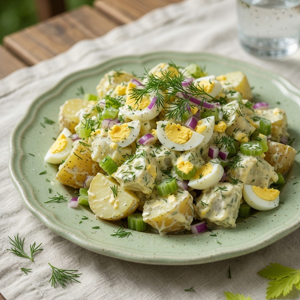 Creamy Dill Potato Salad with Eggs
