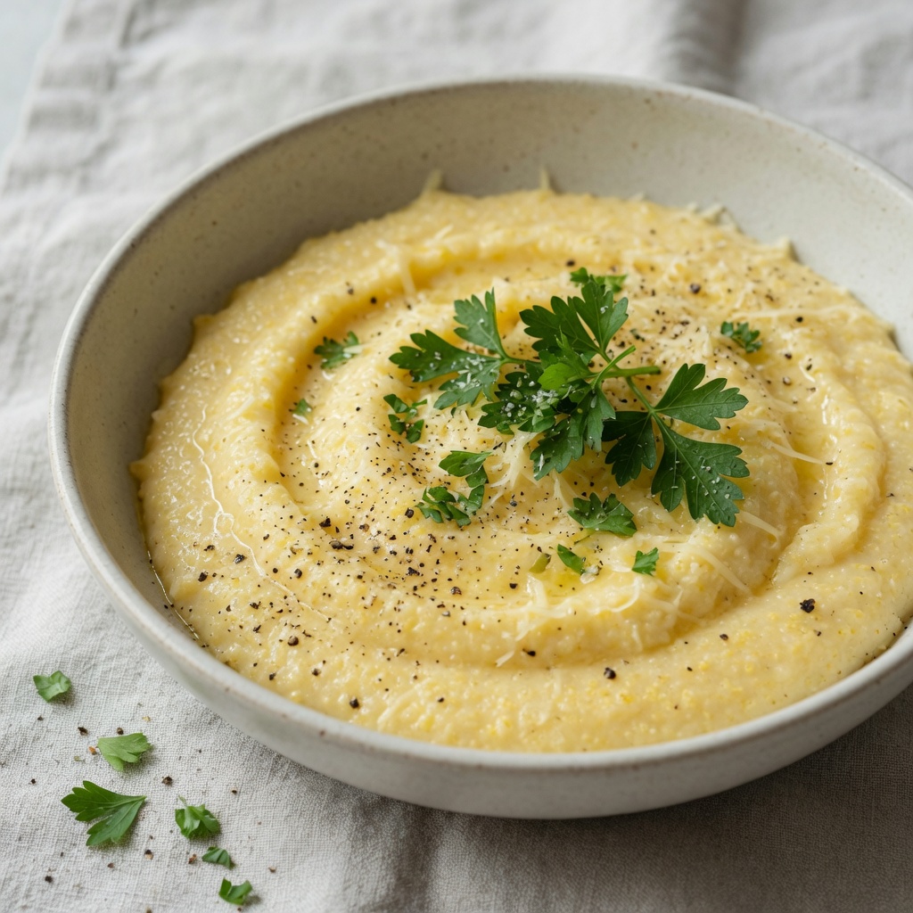 Creamy Parmesan Polenta with Parsley