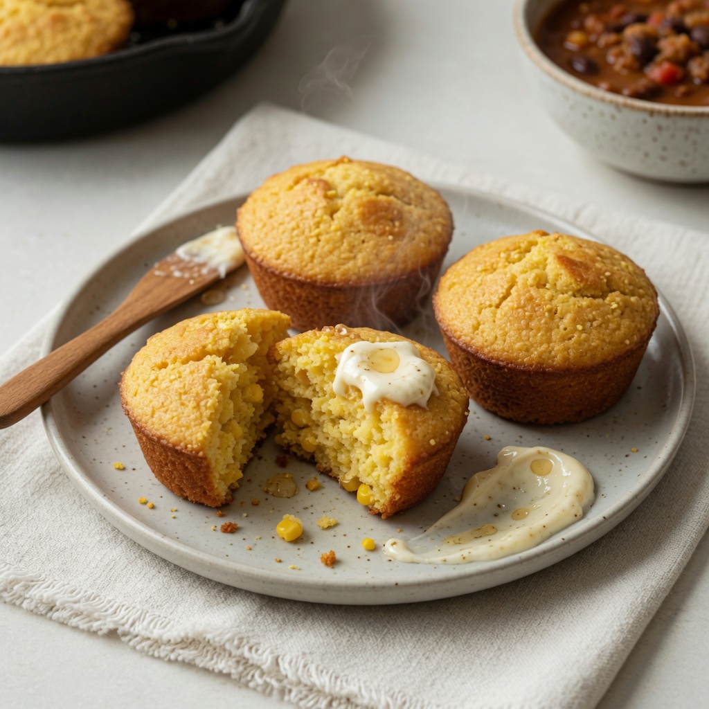 Honey-Butter Cornbread Muffins