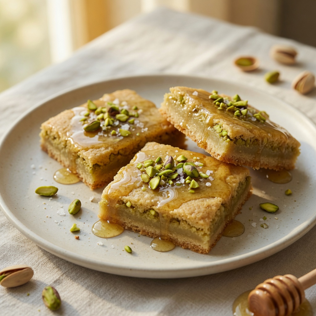Honey-Pistachio Shortbread Bars