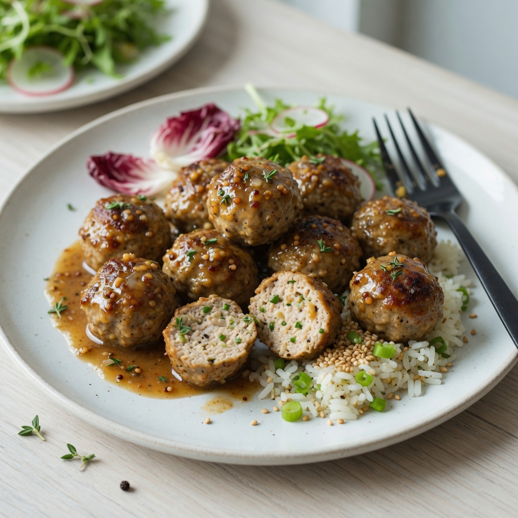 Maple-Dijon Turkey Meatballs