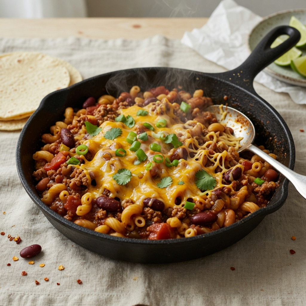 One-Skillet Turkey Chili Mac
