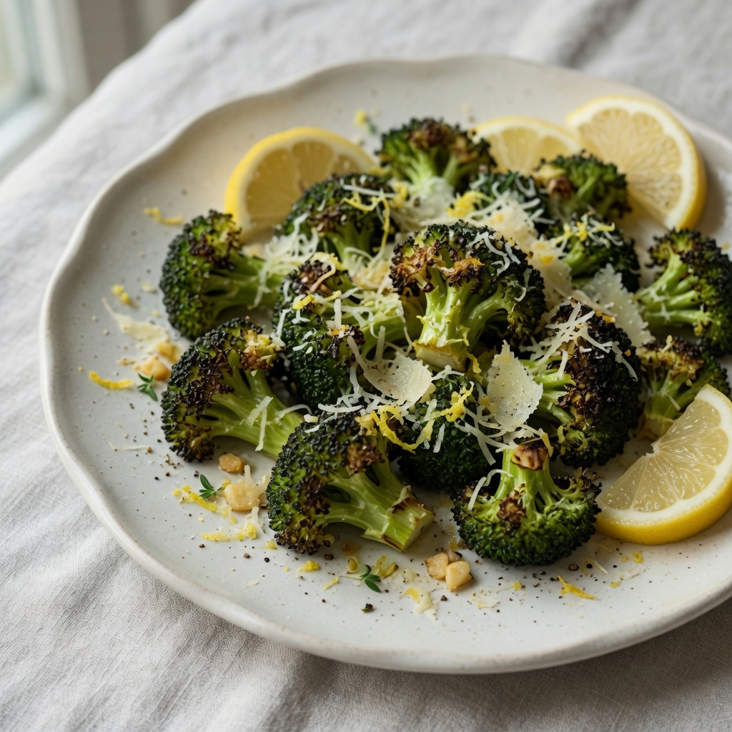 Roasted Broccoli with Lemon Parmesan