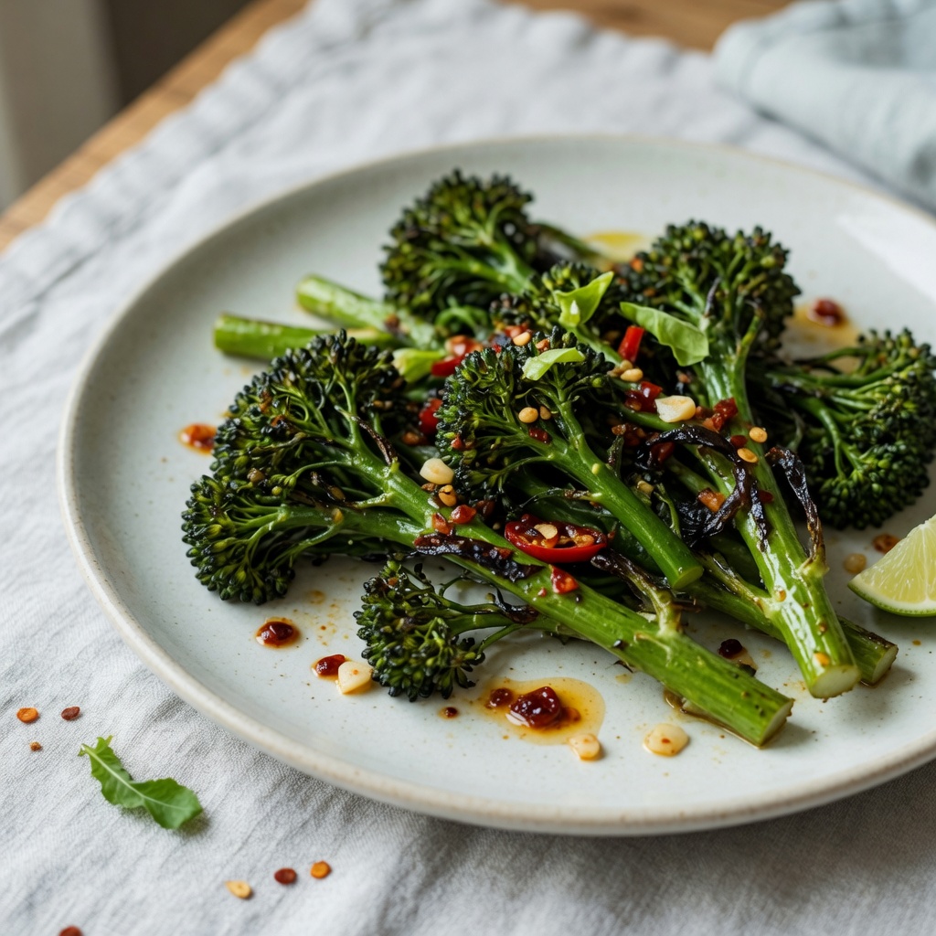 Roasted Broccolini with Chili and Garlic