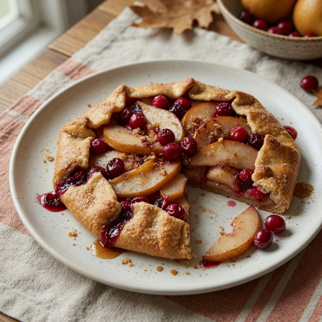 Rustic Pear-Cranberry Galette
