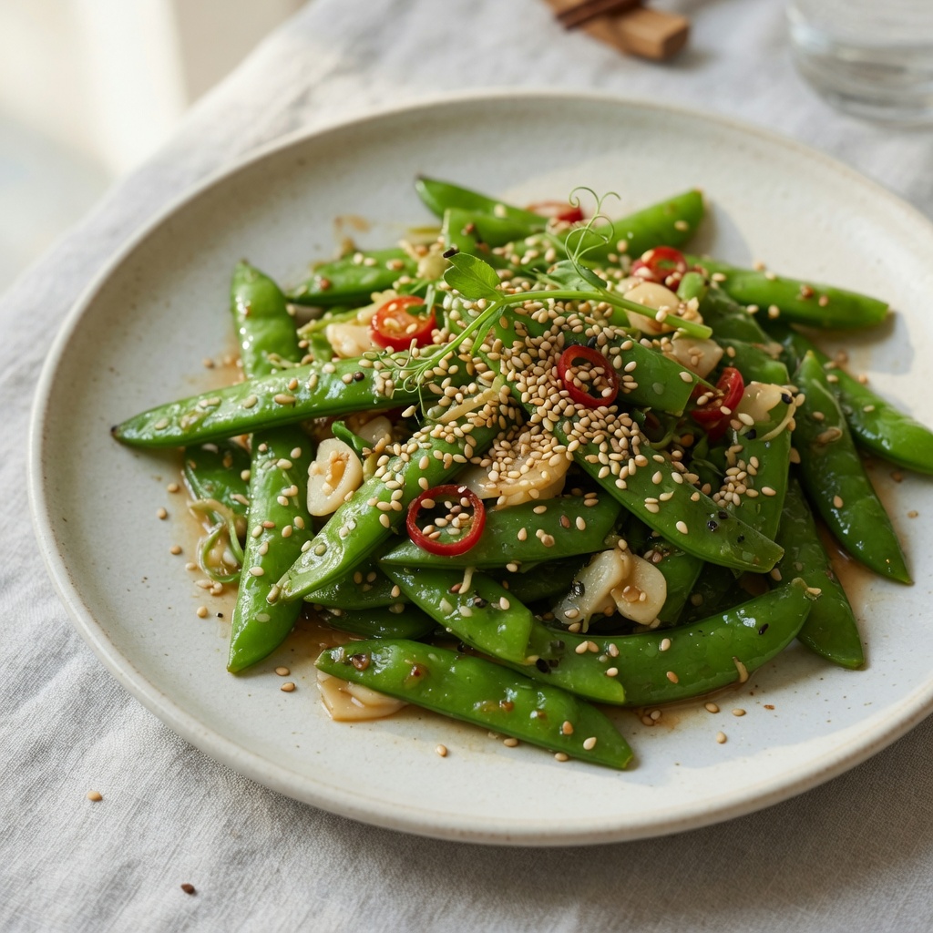 Sesame-Ginger Snap Peas