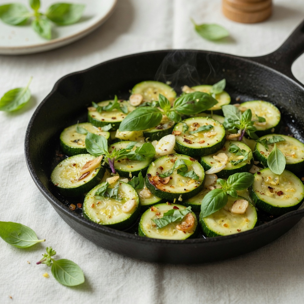 Skillet Zucchini with Garlic and Basil
