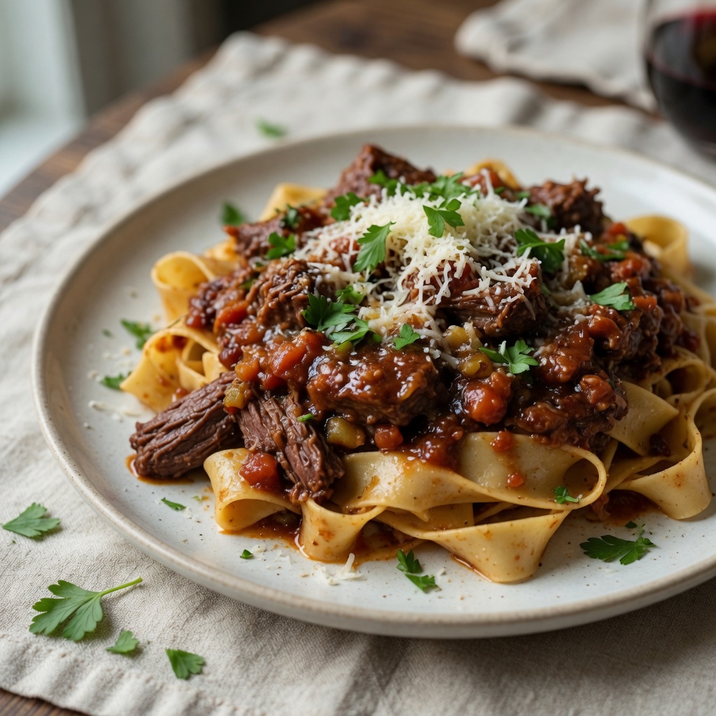 Slow Cooker Beef Ragù with Pappardelle