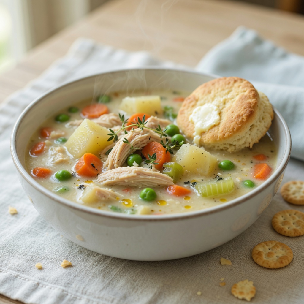 Slow Cooker Chicken Pot Pie Soup