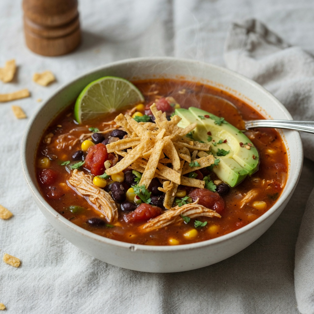 Slow Cooker Chicken Tortilla Soup