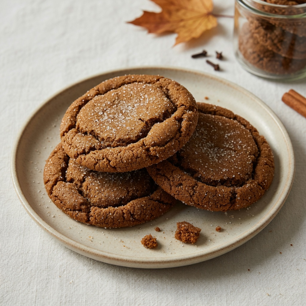 Soft Molasses Ginger Cookies