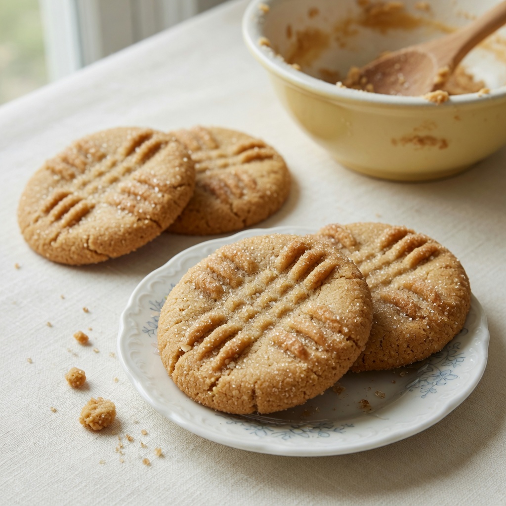 Soft Peanut Butter Criss-Cross Cookies