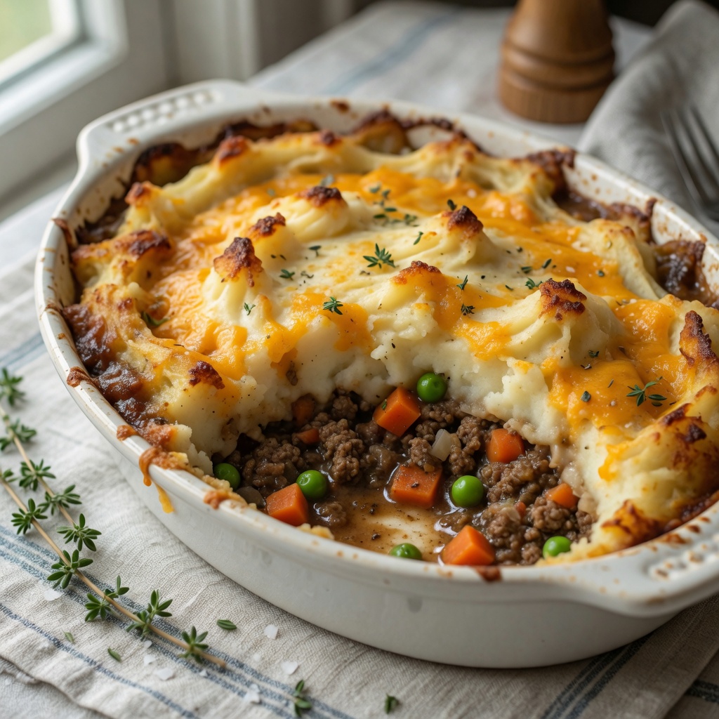 Weeknight Shepherd's Pie with Cheddar Mashed Potatoes